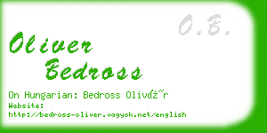 oliver bedross business card